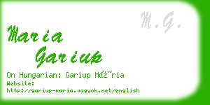 maria gariup business card